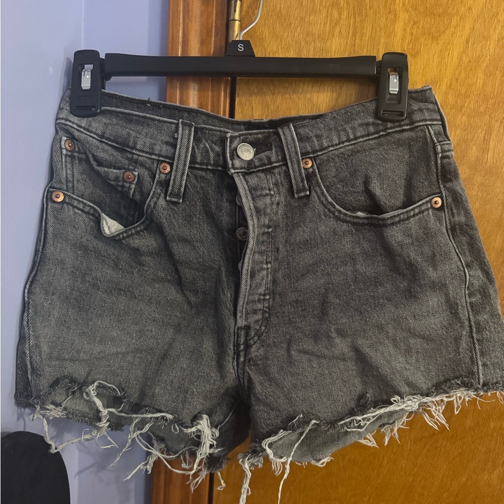 Women's Levi Black Denim Shorts